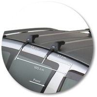 Prorack Silver 2 Bar Aero Flush Bar kit to suit Toyota Estima Narrow Body 4dr MPV (1990 - 1999)