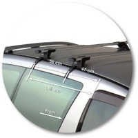 Prorack Silver 2 Bar Aero Through Bar kit to suit Toyota Estima Narrow Body 4dr MPV (1990 - 1999)