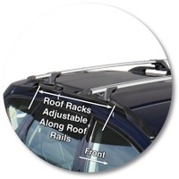Prorack Black 2 Bar Aero Through Bar kit to suit Nissan Murano Z51 5dr SUV (2009 - Current)