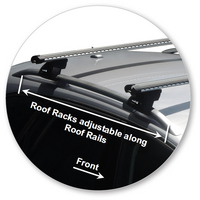 Prorack Black 2 Bar Heavy Duty Through Bar kit to suit Audi A4/S4/RS4 Allroad 5dr Wagon (2009 - 2015)