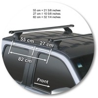 Prorack Black 2 Bar Heavy Duty Through Bar kit to suit Ford Ranger Crew Cab 4dr Ute (11/2006 - 2011)