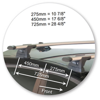 Prorack Black 2 Bar Aero Through Bar kit to suit Peugeot 407 4dr Sedan (2004 - 2010)