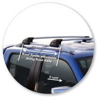 Prorack Silver 2 Bar Aero Flush Bar kit to suit Ford Ranger Wildtrak 4dr Ute (2009 - 2011)