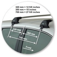 Prorack Silver 2 Bar Aero Flush Bar kit to suit Lexus CT 5dr Hatch (2011 - Current)