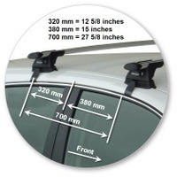 Prorack Silver 2 Bar Aero Through Bar kit to suit Lexus CT 5dr Hatch (2011 - Current)