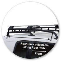 Prorack Silver 2 Bar Aero Flush Bar kit to suit Toyota FJ Cruiser 5dr SUV (2011 - 2017)