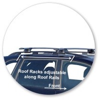 Prorack Silver 2 Bar Aero Through Bar kit to suit Porsche Cayenne 5dr SUV (2002 - 2010)