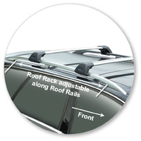 Prorack Silver 2 Bar Aero Flush Bar kit to suit Audi A4/S4/RS4 Avant 5dr Wagon (2001 - 2005)