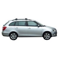 Prorack Silver 2 Bar Aero Flush Bar kit to suit Skoda Fabia 5dr Wagon (2008 - 2014)
