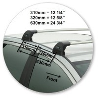 Prorack Black 2 Bar Aero Flush Bar kit to suit Mercedes-Benz A-Class W169 5dr MPV (2005 - 2012)