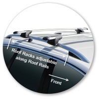 Prorack Silver 2 Bar Aero Through Bar kit to suit Volkswagen Passat Mk7 5dr Wagon (11/2010 - 4/2015)