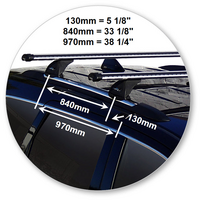 Prorack Silver 2 Bar Heavy Duty Through Bar kit to suit Jeep Grand Cherokee WK2 Steel Rails 5dr SUV (2011 - 12/2021)