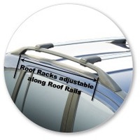 Prorack Silver 2 Bar Aero Rail Bar kit to suit Subaru Traviq 5dr MPV (2001 - 2004)