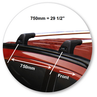 Prorack Black 2 Bar Aero Flush Bar kit to suit Mitsubishi Outlander 5dr SUV (11/2012 - 2015)