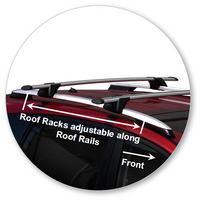 Prorack Black 2 Bar Aero Through Bar kit to suit Toyota Rav4 5dr SUV (2013 - 2019)