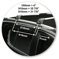 Prorack Silver 2 Bar Aero Flush Bar kit to suit Holden Colorado 7 5dr SUV (2013 - 2016)