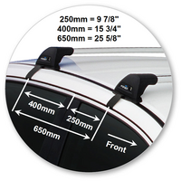 Prorack Black 2 Bar Aero Flush Bar kit to suit Honda Accord 4dr Sedan (2013 - 2019)