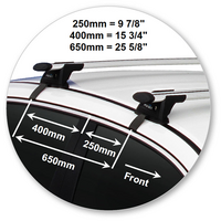 Prorack Silver 2 Bar Aero Through Bar kit to suit Honda Accord 4dr Sedan (2013 - 2019)