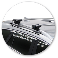 Prorack Black 2 Bar Aero Through Bar kit to suit Mazda 6 5dr Wagon (2012 - Current)