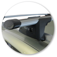 Prorack Black 2 Bar Aero Through Bar kit to suit Volkswagen Cross Polo 5dr Hatch (2010 - 2017)