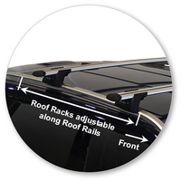 Prorack Silver 2 Bar Aero Through Bar kit to suit Land Rover Range Rover Evoque 5dr SUV (2011 - Current)