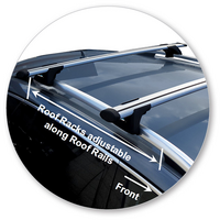 Prorack Silver 2 Bar Aero Through Bar kit to suit Skoda Octavia 5dr Wagon (9/2013 - 2019)