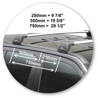 Prorack Silver 2 Bar Aero Flush Bar kit to suit Land Rover Freelander 2 5dr SUV (7/2007 - 2/2011)