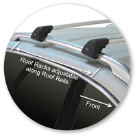 Prorack Black 2 Bar Aero Flush Bar kit to suit Ford Mondeo 5dr Wagon (10/2007 - 2013)