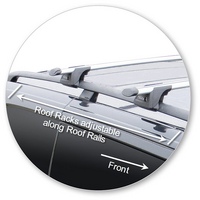 Prorack Silver 2 Bar Aero Through Bar kit to suit Mercedes-Benz Vito 4dr Van (2003 - 2015)