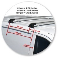 Prorack Silver 2 Bar Aero Flush Bar kit to suit Mercedes-Benz Viano 4dr Van (2004 - 2013)