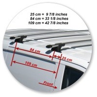 Prorack Silver 2 Bar Aero Through Bar kit to suit Mercedes-Benz Viano 4dr Van (2004 - 2013)