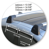 Prorack Black 2 Bar Aero Flush Bar kit to suit BMW 3 Series GT 5dr Hatch (2013 - Current)