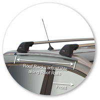 Prorack Black 2 Bar Aero Flush Bar kit to suit Nissan Qashqai 5dr SUV (2014 - 2022)