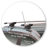 Prorack Silver 2 Bar Aero Through Bar kit to suit Nissan Qashqai 5dr SUV (2014 - 2022)