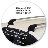 Prorack Black 2 Bar Aero Flush Bar kit to suit Holden Malibu 4dr Sedan (2013 - Current)