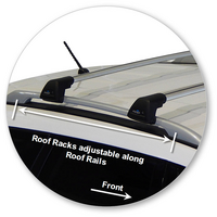 Prorack Silver 2 Bar Aero Flush Bar kit to suit Nissan Pathfinder 5dr SUV (11/2013 - 2022)