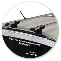 Prorack Black 2 Bar Aero Through Bar kit to suit Nissan Pathfinder 5dr SUV (11/2013 - 2022)