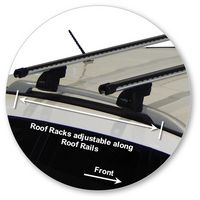 Prorack Silver 2 Bar Heavy Duty Through Bar kit to suit Nissan Pathfinder 5dr SUV (11/2013 - 2022)