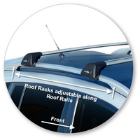Prorack Silver 2 Bar Aero Flush Bar kit to suit Renault Koleos 5dr SUV (5/2014 - 2017)