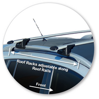 Prorack Black 2 Bar Aero Through Bar kit to suit Renault Koleos 5dr SUV (5/2014 - 2017)