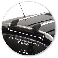 Prorack Silver 2 Bar Aero Flush Bar kit to suit Nissan X-Trail 5dr SUV (2014 - 2022)