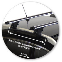 Prorack Black 2 Bar Heavy Duty Through Bar kit to suit Nissan X-Trail 5dr SUV (2014 - 2022)