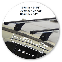 Prorack Black 2 Bar Heavy Duty Through Bar kit to suit Isuzu MU-X 5dr SUV (2014 - 4/2017)