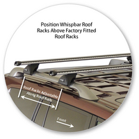 Prorack Silver 2 Bar Heavy Duty Through Bar kit to suit Lexus LX 5dr SUV (2008 - 2015)