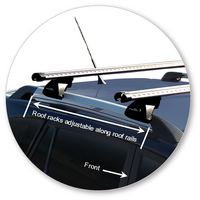 Prorack Silver 2 Bar Heavy Duty Through Bar kit to suit Chery J11 5dr SUV (2010 - Current)