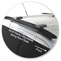 Prorack Silver 2 Bar Aero Rail Bar kit to suit Citroen C4 Cactus 5dr Estate (2015 - 2020)
