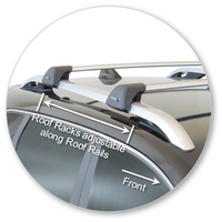 Prorack Black 2 Bar Aero Flush Bar kit to suit Jeep Cherokee 5dr SUV (2014 - 2023)