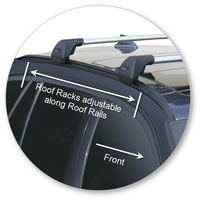 Prorack Black 2 Bar Aero Flush Bar kit to suit BMW 3 Series 5dr Wagon (2012 - 2/2019)