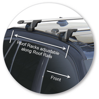 Prorack Black 2 Bar Aero Through Bar kit to suit BMW 3 Series 5dr Wagon (2012 - 2/2019)