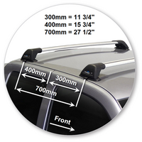 Prorack Silver 2 Bar Aero Flush Bar kit to suit Mazda BT-50 Freestyle Cab 4dr Ute (11/2006 - 10/2011)